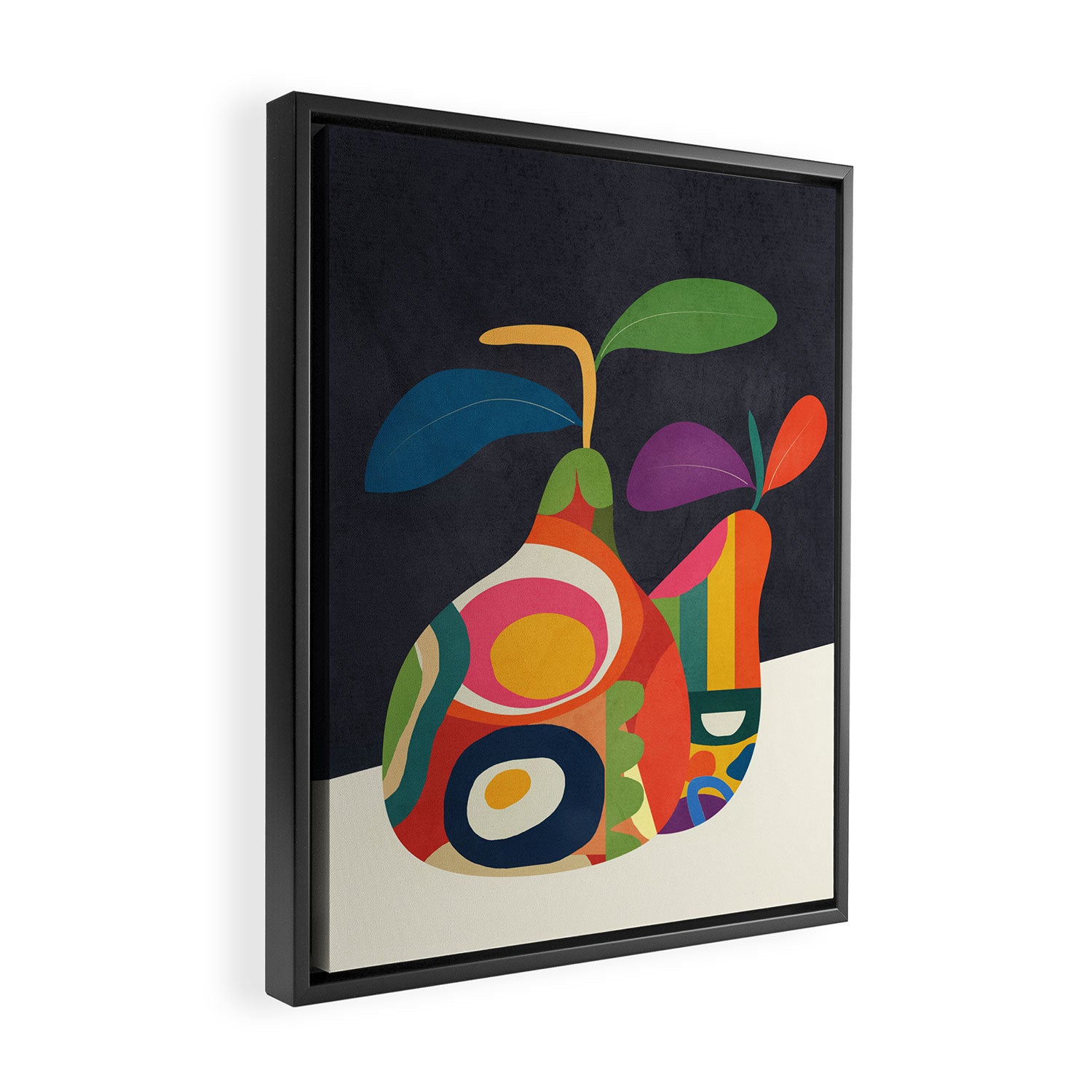 Abstract fruit shapes 02 Framed Canvas Print Gallery Image 2