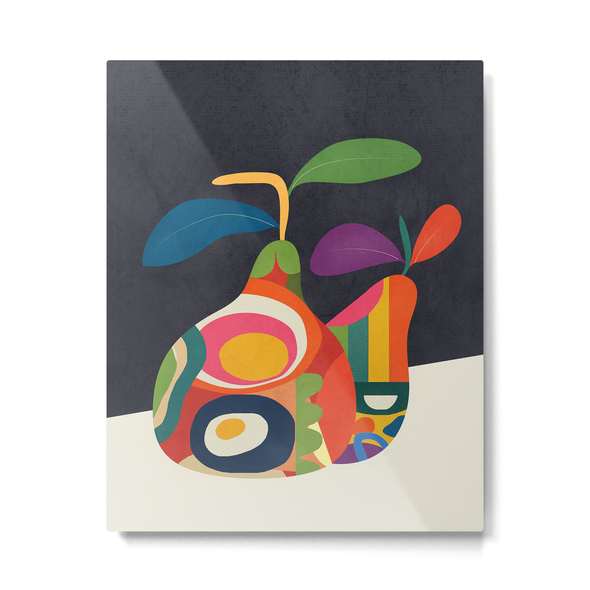 Abstract fruit shapes 02 Metal Print Gallery Image 6
