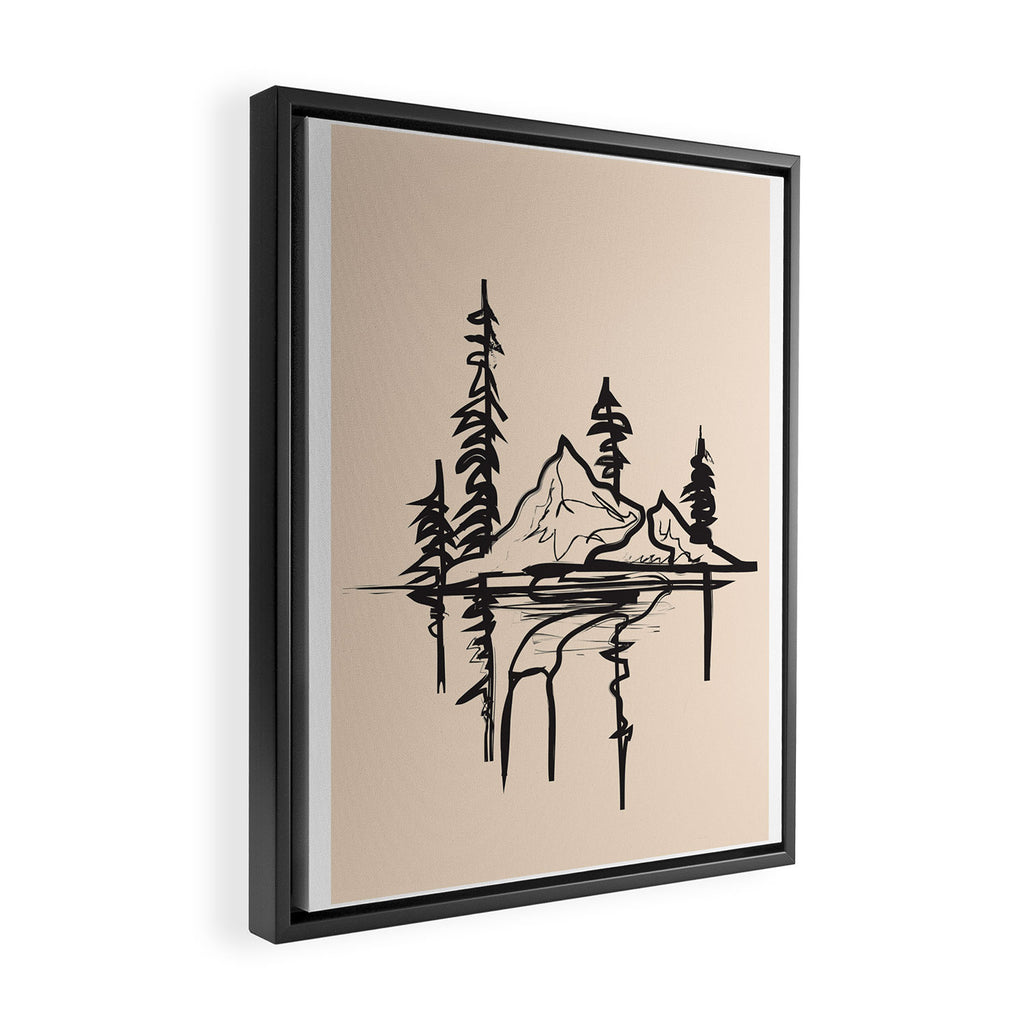 Abstract Landscape II Framed Canvas Print Gallery Image 2