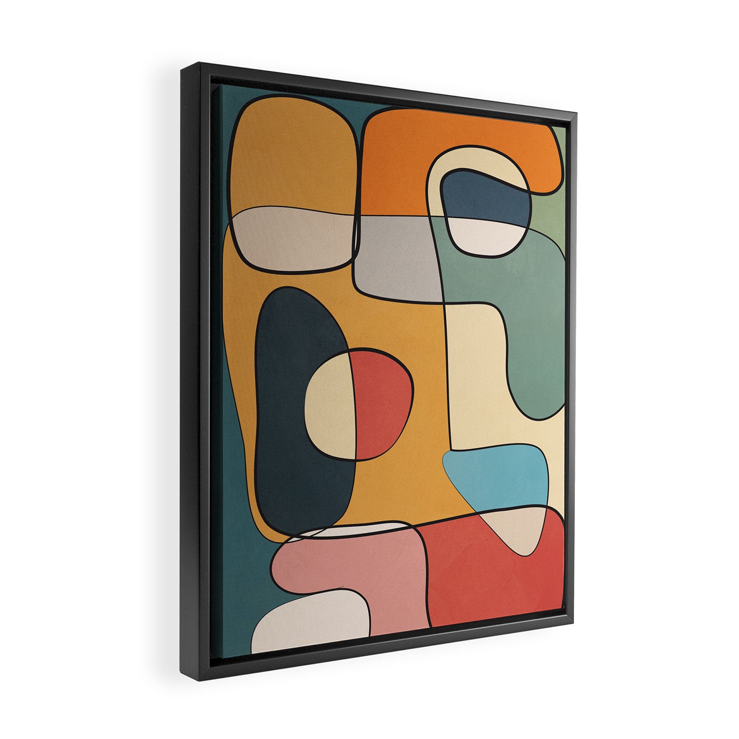 Abstract Line Art 07 Framed Canvas Print Gallery Image 2
