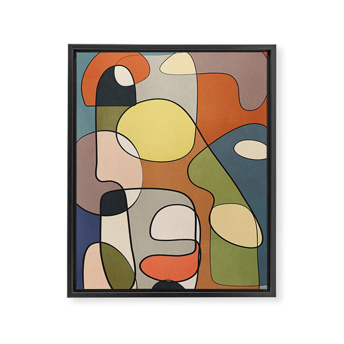 Abstract Line Art 08 Framed Canvas Print Gallery Image 1