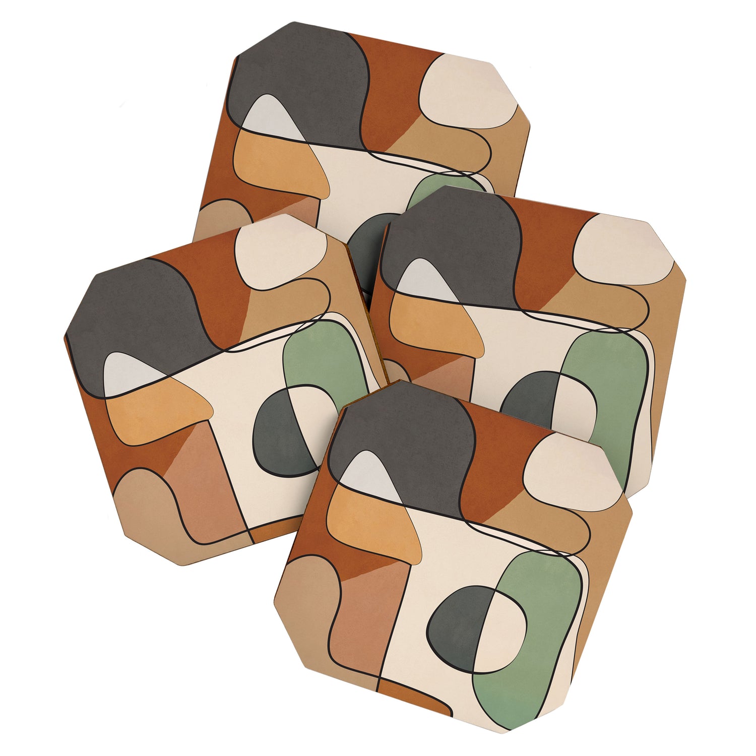 Abstract Line Art 10 Coaster Gallery Image 1
