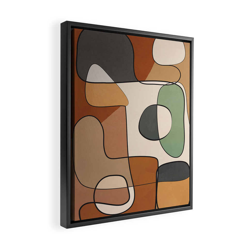 Abstract Line Art 10 Framed Canvas Print Gallery Image 2