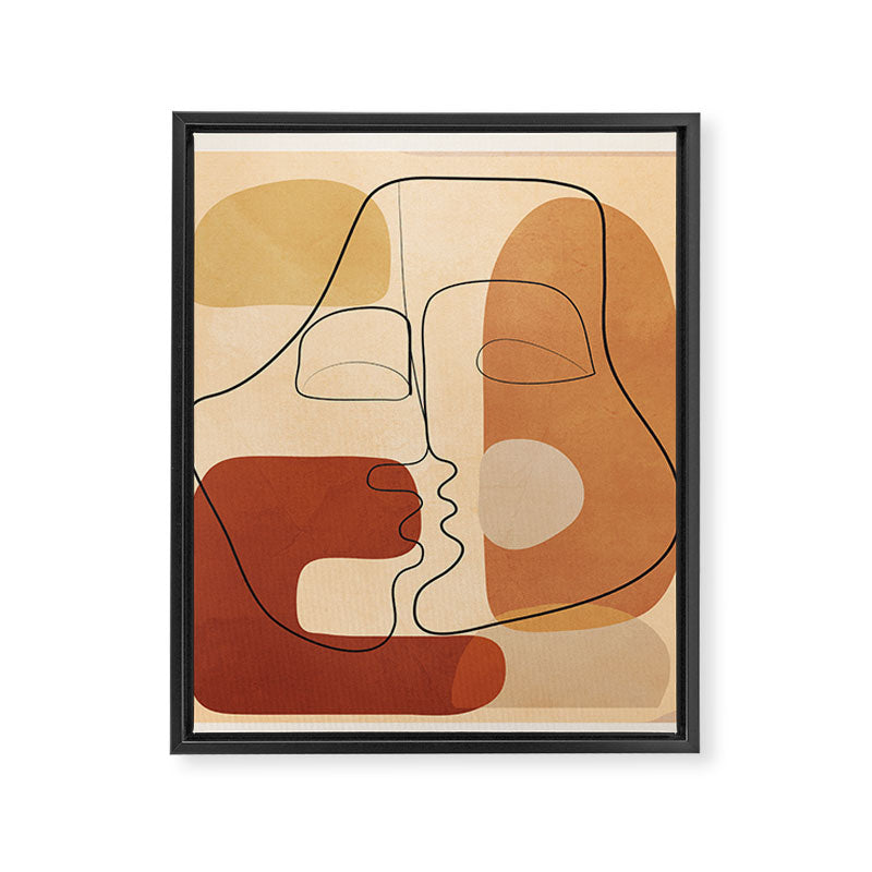 Abstract Line Kiss 2 Framed Canvas Print Gallery Image 8