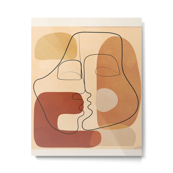 Abstract Line Kiss 2 Metal Print Gallery Image 1