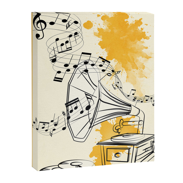 Abstract Minimal Musical Instrument 2 Canvas Print Gallery Image 1