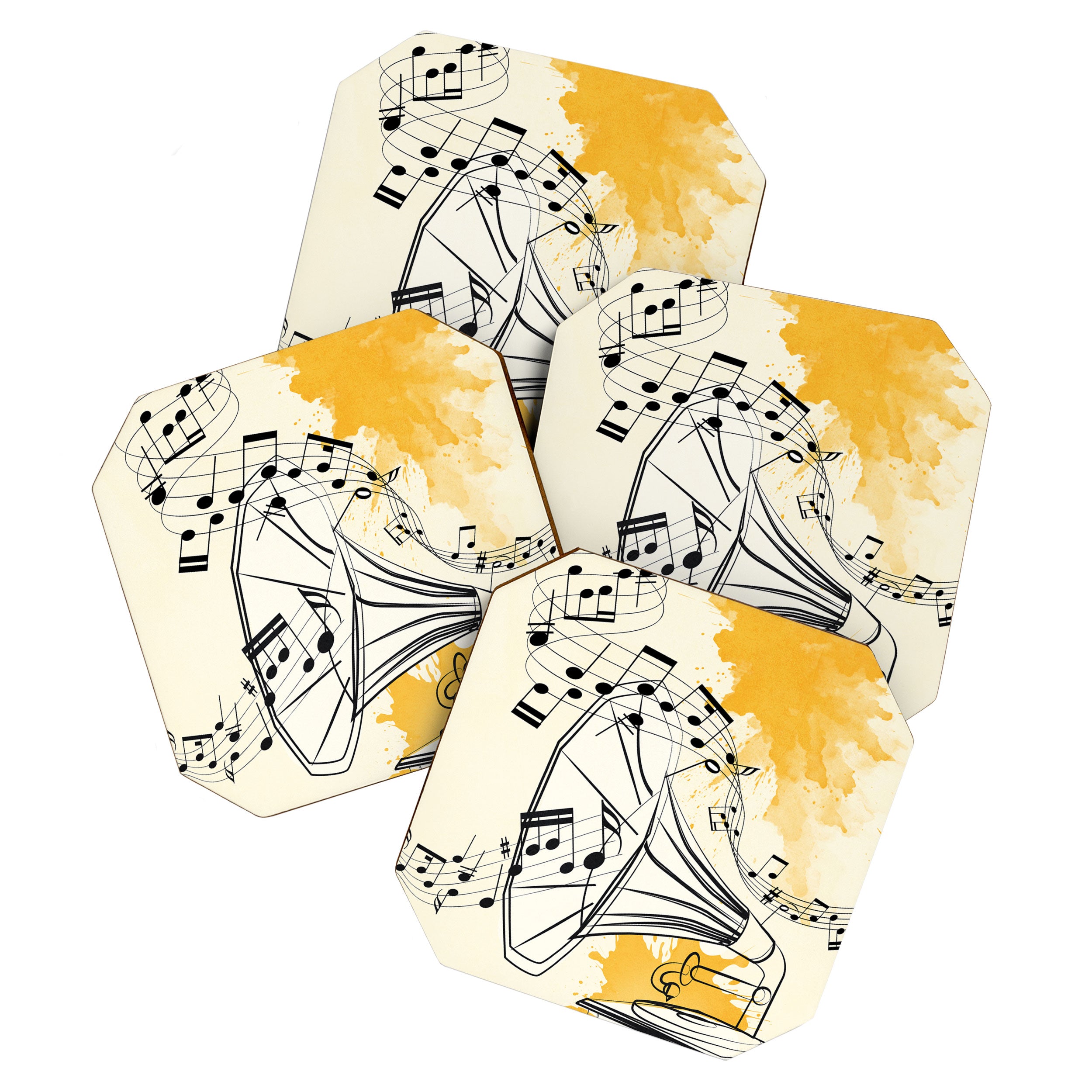 Abstract Minimal Musical Instrument 2 Coaster Gallery Image 1