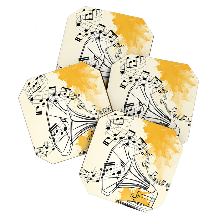 Abstract Minimal Musical Instrument 2 Coaster Gallery Image 1