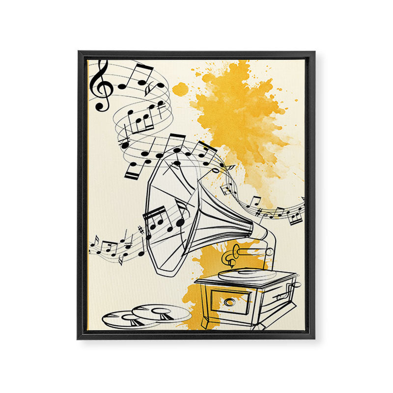 Abstract Minimal Musical Instrument 2 Framed Canvas Print Gallery Image 6