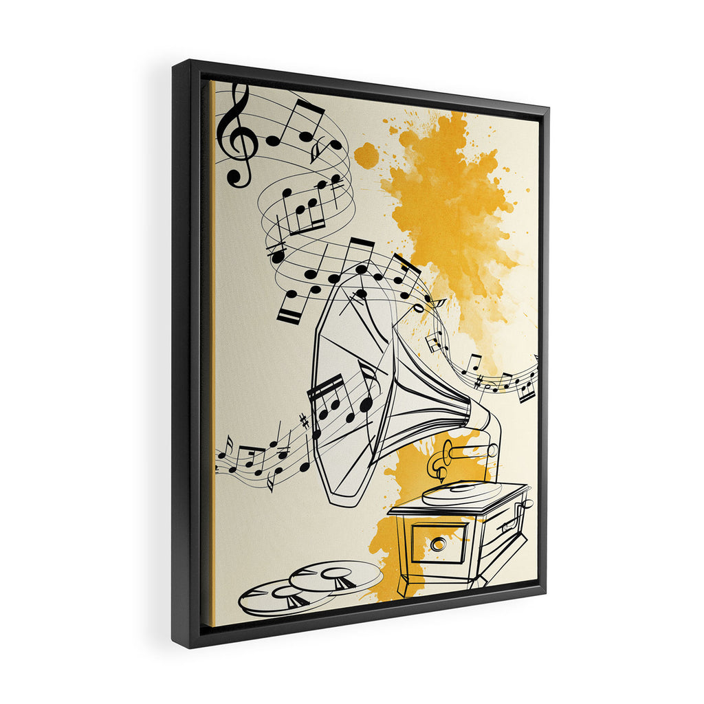 Abstract Minimal Musical Instrument 2 Framed Canvas Print Gallery Image 2