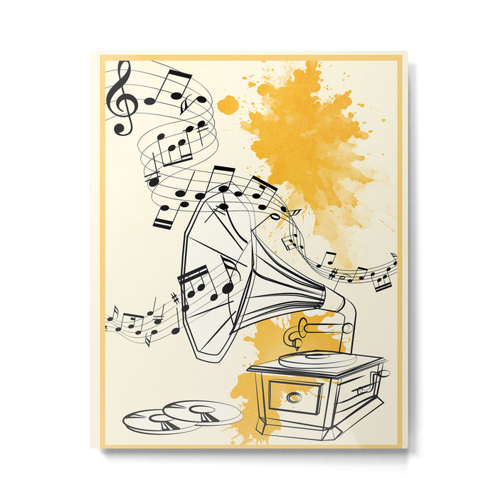 Abstract Minimal Musical Instrument 2 Metal Print Gallery Image 1