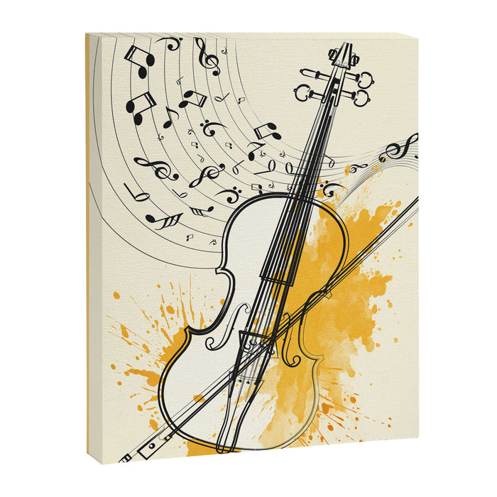 Abstract Minimal Musical Instrument 3 Canvas Print Gallery Image 1