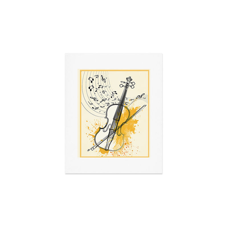 Abstract Minimal Musical Instrument 3 Art Print Gallery Image 1