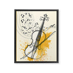 Abstract Minimal Musical Instrument 3 Framed Canvas Print Gallery Image 6