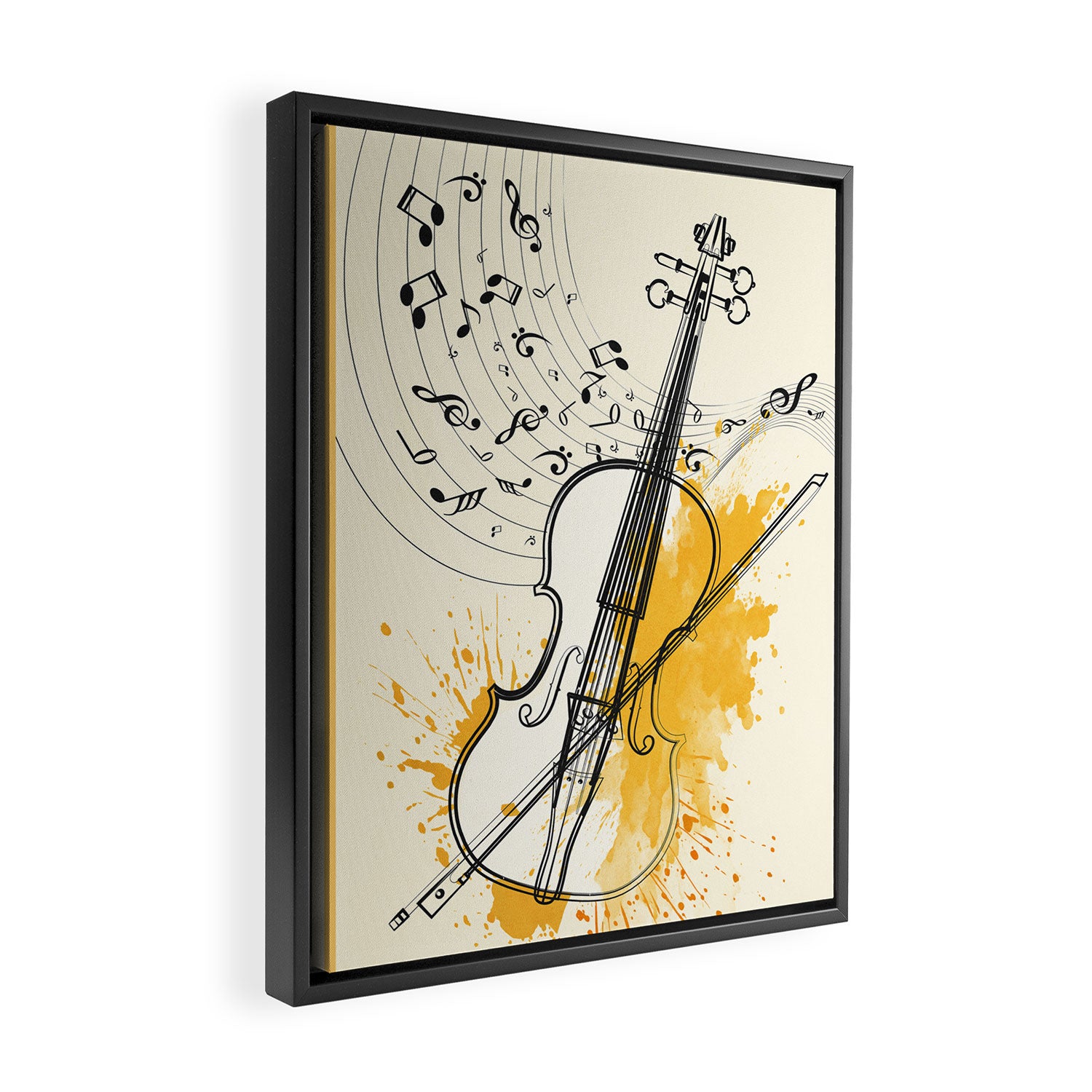 Abstract Minimal Musical Instrument 3 Framed Canvas Print Gallery Image 2