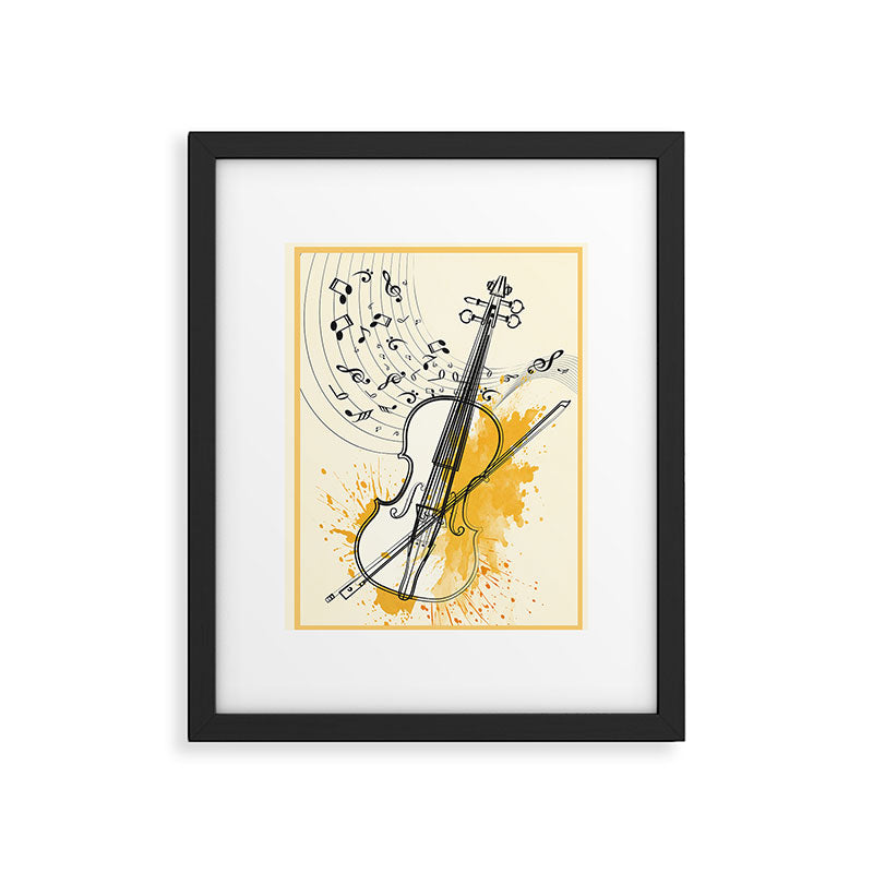 Abstract Minimal Musical Instrument 3 Framed Art Print Gallery Image 5