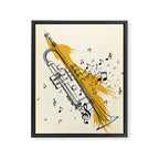 Abstract Minimal Musical Instrument 4 Framed Canvas Print Gallery Image 6