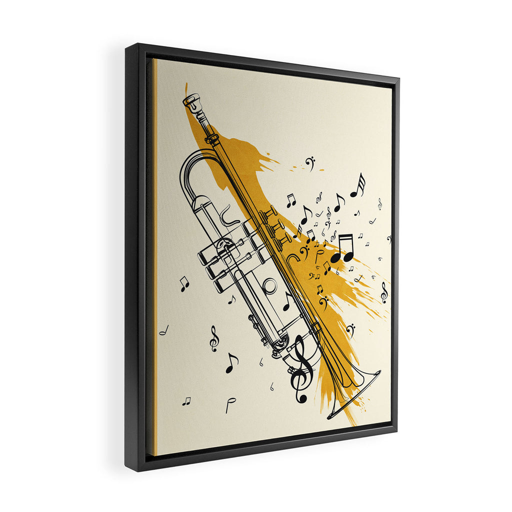 Abstract Minimal Musical Instrument 4 Framed Canvas Print Gallery Image 2