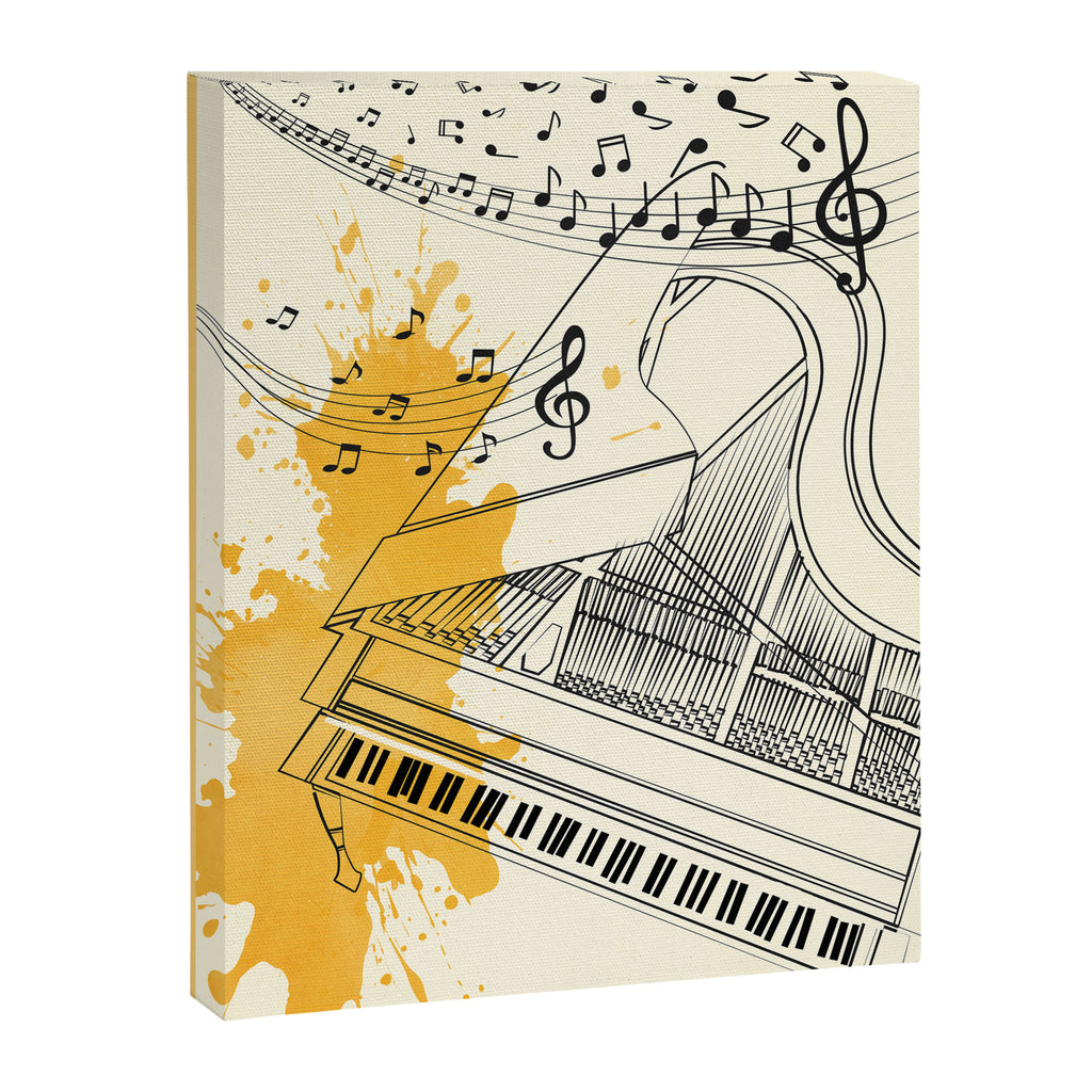 Abstract Minimal Musical Instrument 5 Canvas Print Gallery Image 6