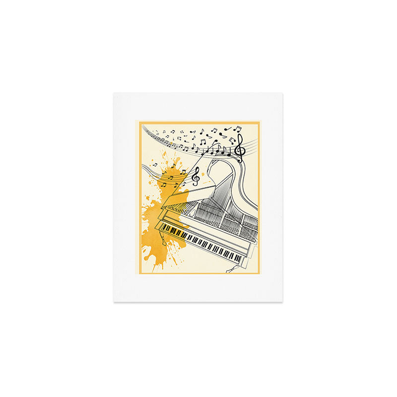 Abstract Minimal Musical Instrument 5 Art Print Gallery Image 1