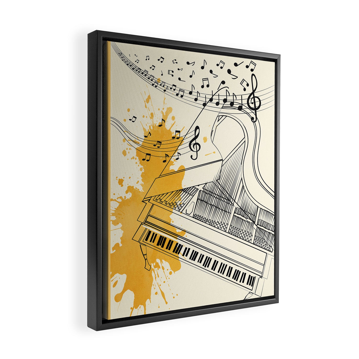 Abstract Minimal Musical Instrument 5 Framed Canvas Print Gallery Image 2