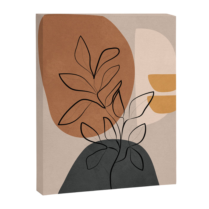 Abstract Minimal Plant 1 Canvas Print Gallery Image 1