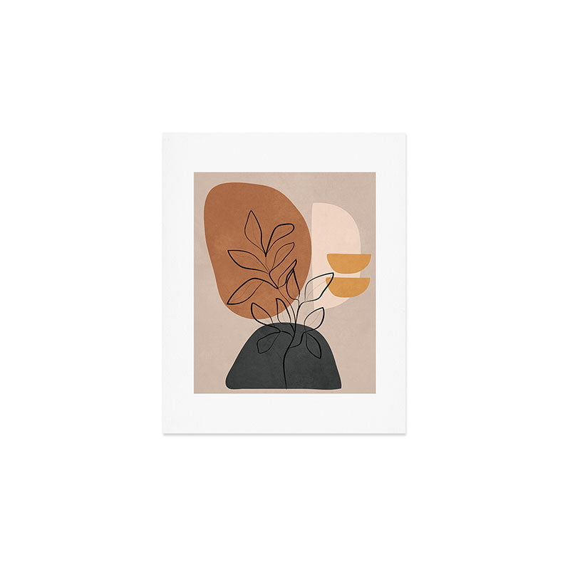 Abstract Minimal Plant 1 Art Print Gallery Image 1