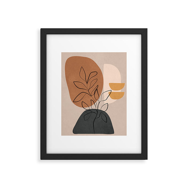 Abstract Minimal Plant 1 Framed Art Print Gallery Image 5