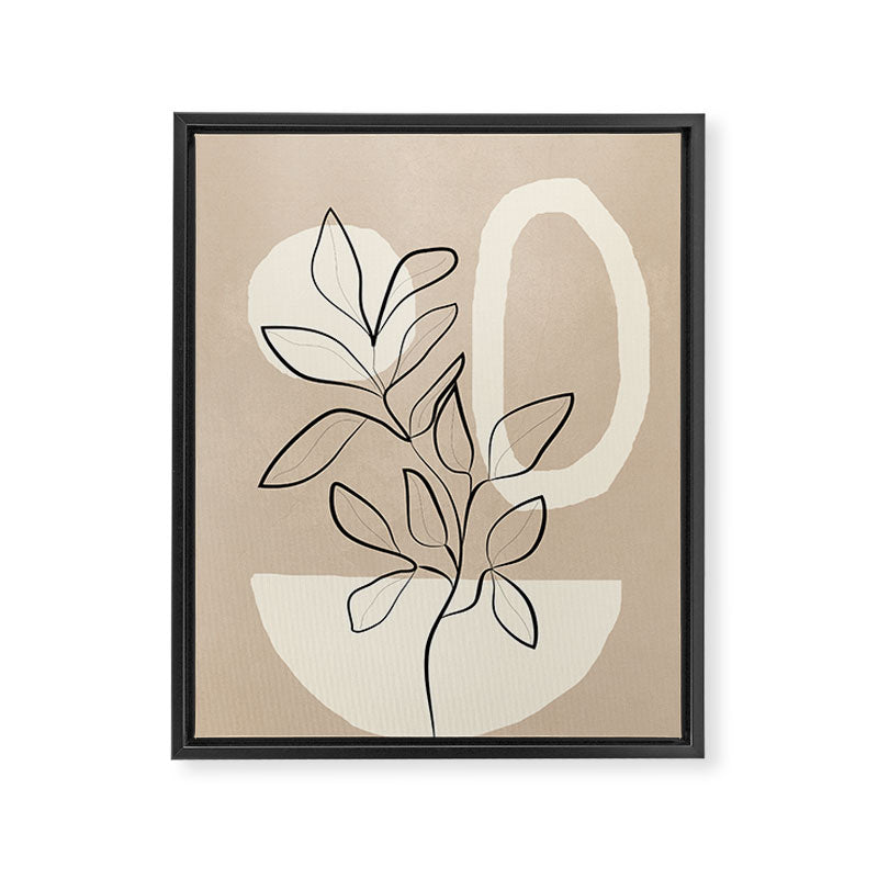 Abstract Minimal Plant 7 Framed Canvas Print Gallery Image 6