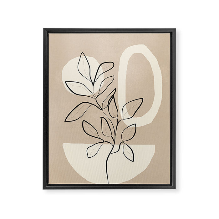 Abstract Minimal Plant 7 Framed Canvas Print Gallery Image 1