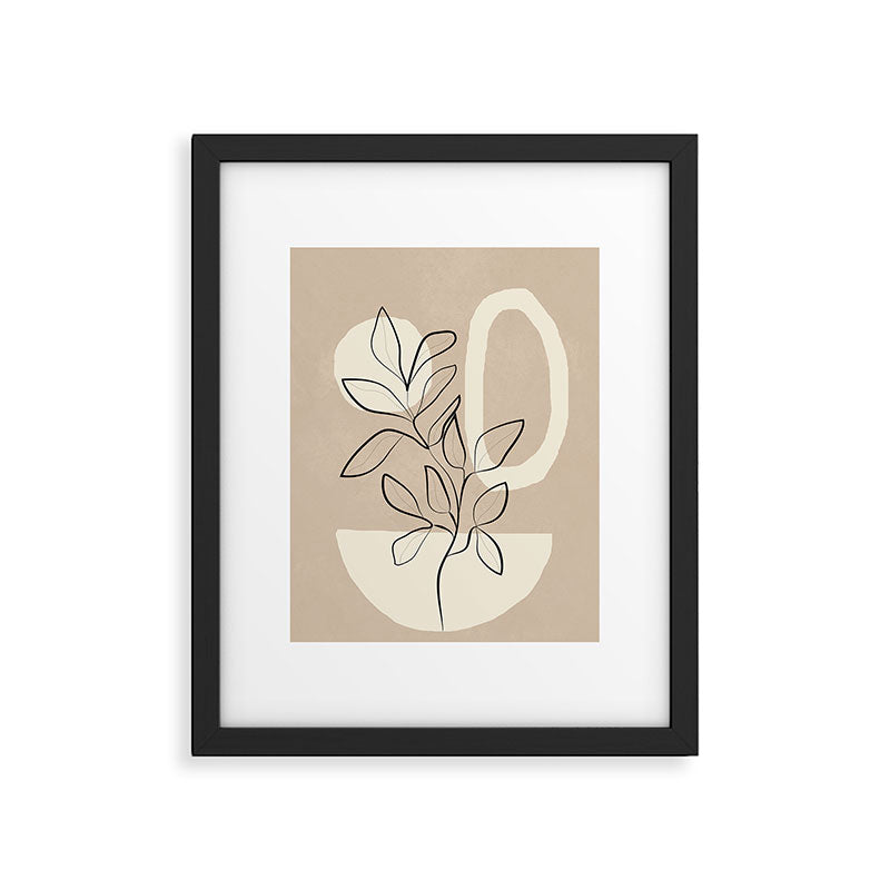 Abstract Minimal Plant 7 Framed Art Print Gallery Image 5