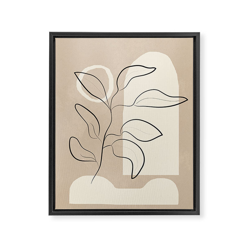 Abstract Minimal Plant 8 Framed Canvas Print Gallery Image 6