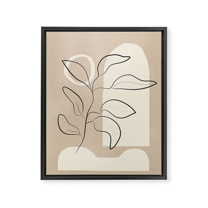 Abstract Minimal Plant 8 Framed Canvas Print Gallery Image 1
