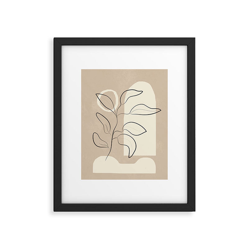 Abstract Minimal Plant 8 Framed Art Print Gallery Image 5