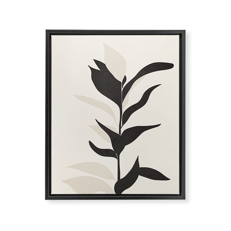 Abstract Minimal Plant Framed Canvas Print Gallery Image 6