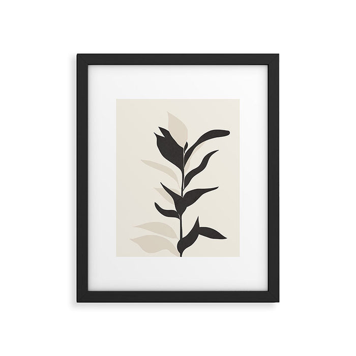 Abstract Minimal Plant Framed Art Print Gallery Image 1