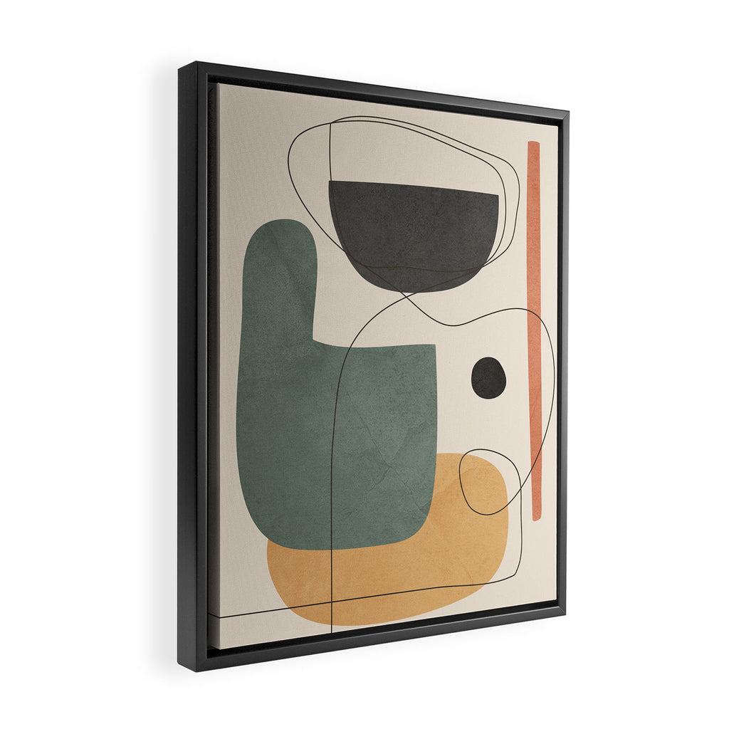 Abstract Minimal Shapes 25 Framed Canvas Print Gallery Image 2