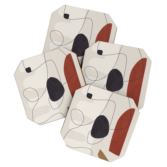 Abstract Minimal Shapes 27 Coaster Gallery Image 1