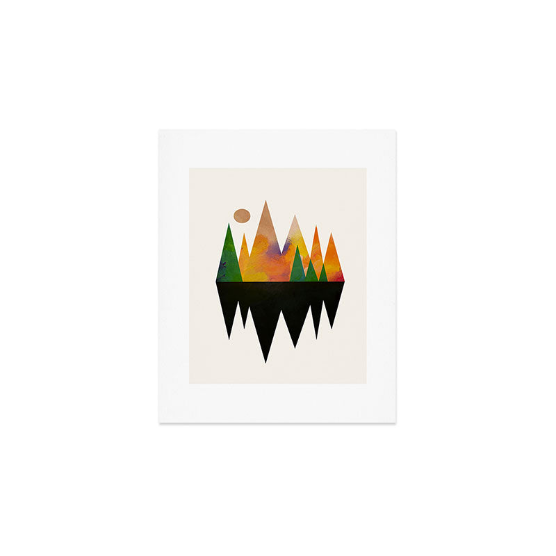 Abstract Mountains Art Print Gallery Image 1