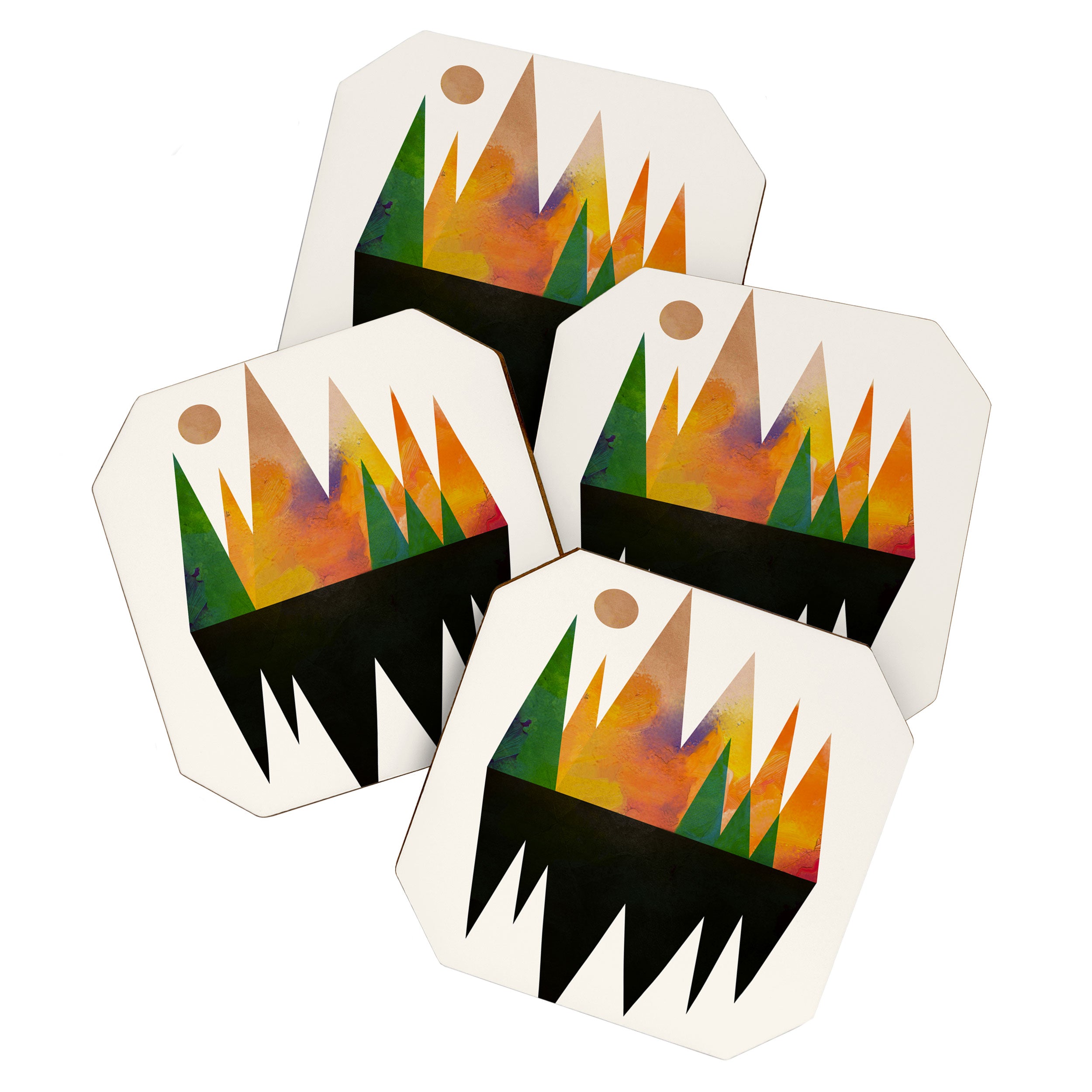 Abstract Mountains Coaster Gallery Image 1