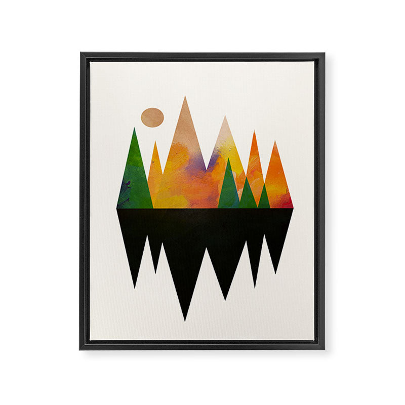 Abstract Mountains Framed Canvas Print Gallery Image 6