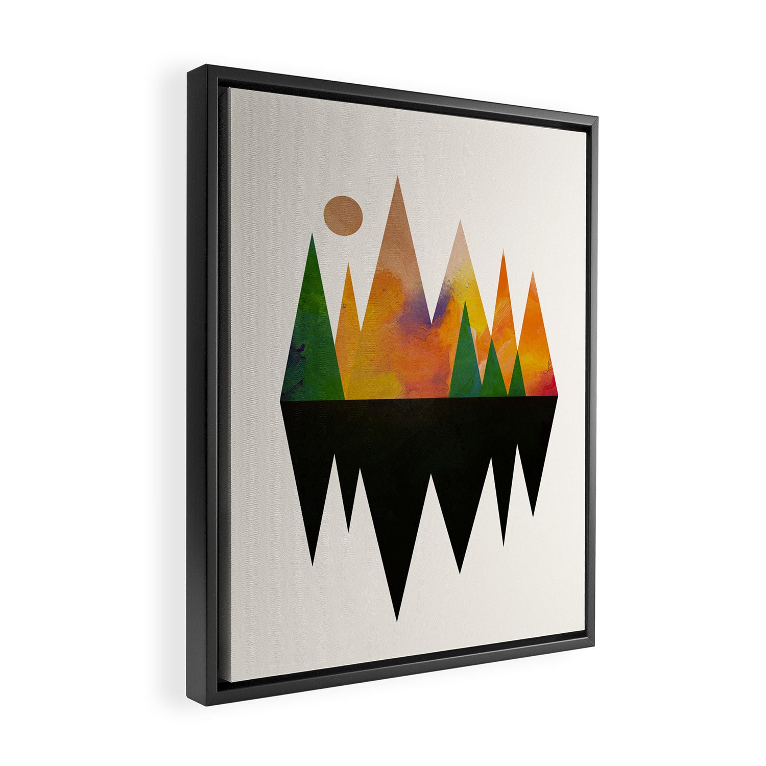 Abstract Mountains Framed Canvas Print Gallery Image 2