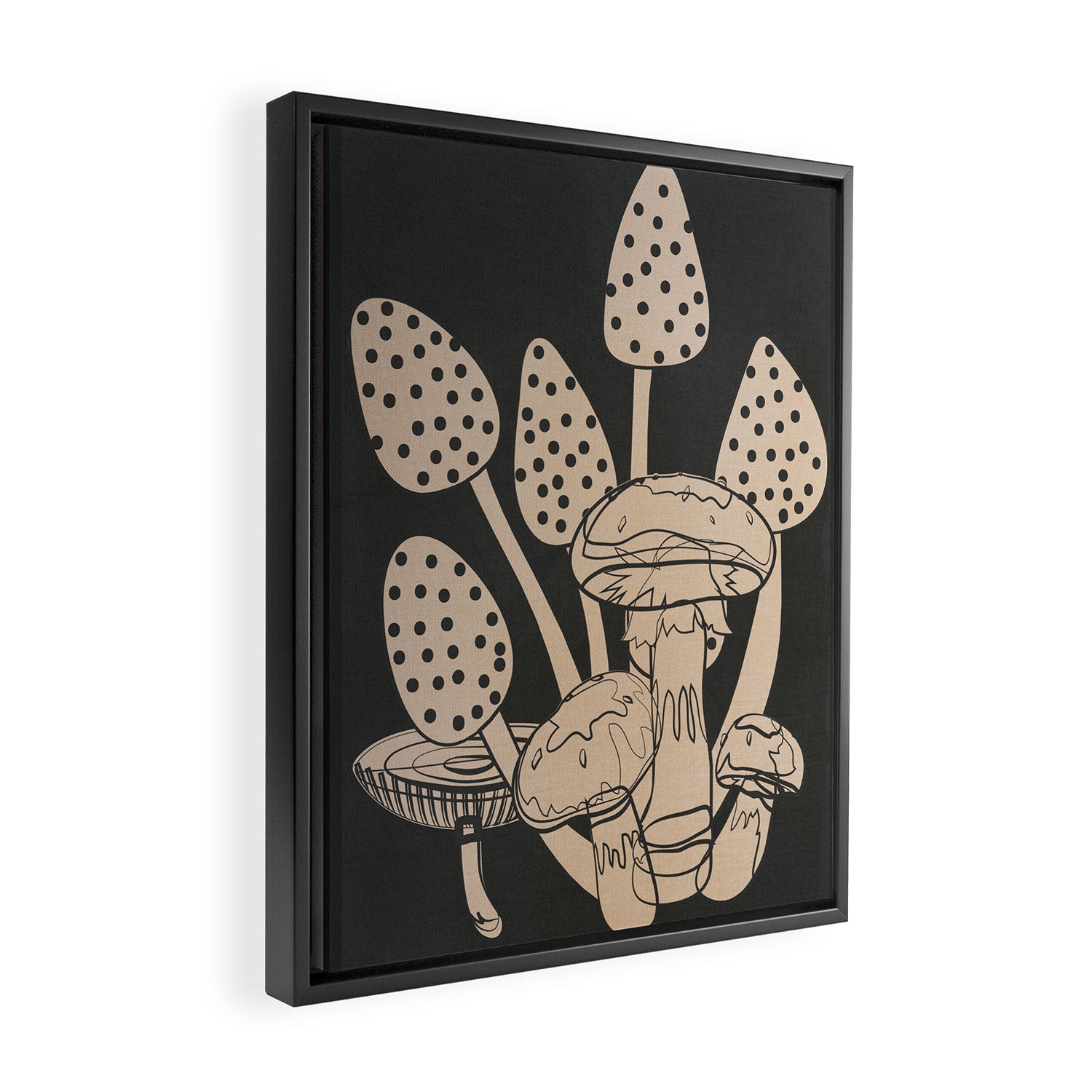 Abstract Mushrooms 1 Framed Canvas Print Gallery Image 2