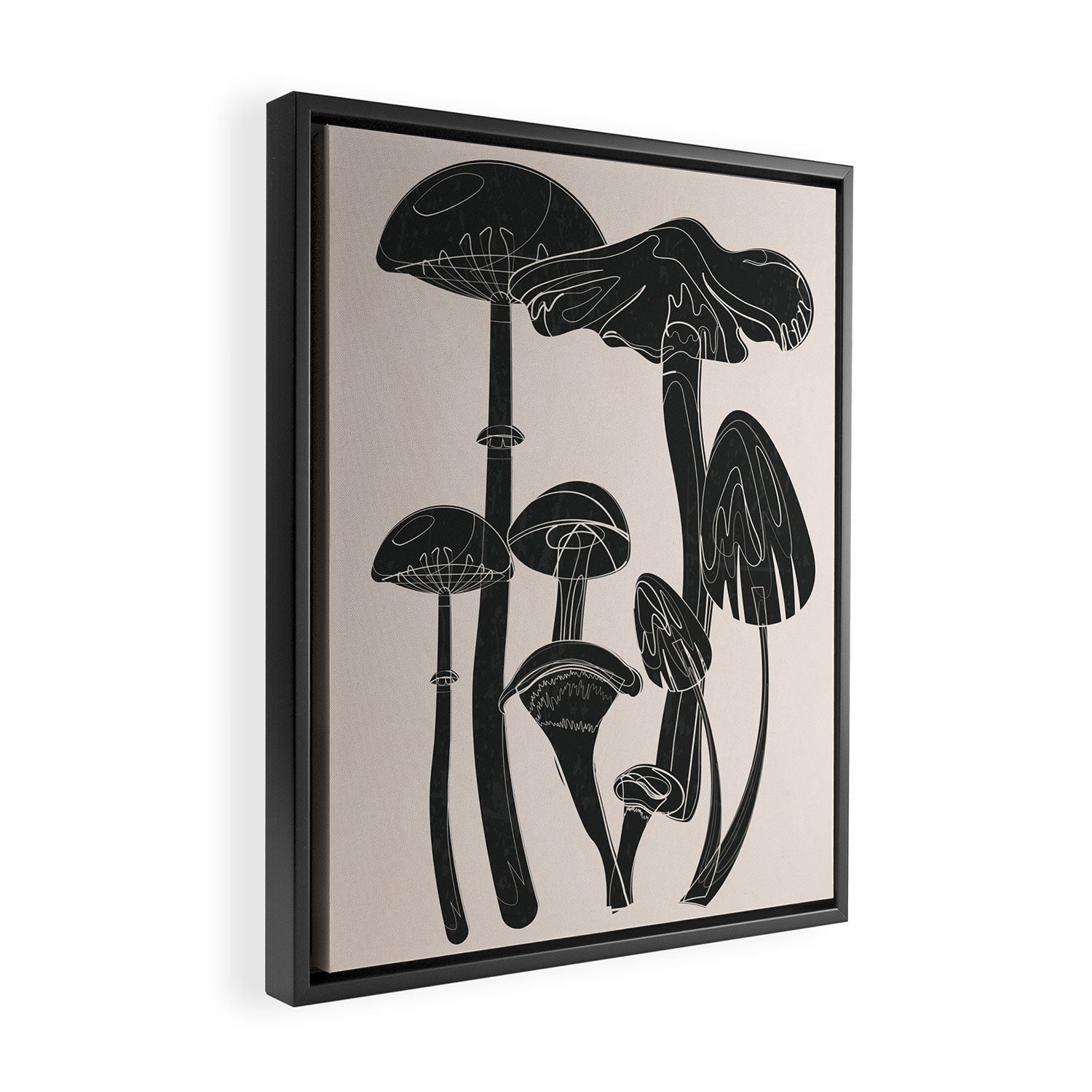 Abstract Mushrooms 12 Framed Canvas Print Gallery Image 2
