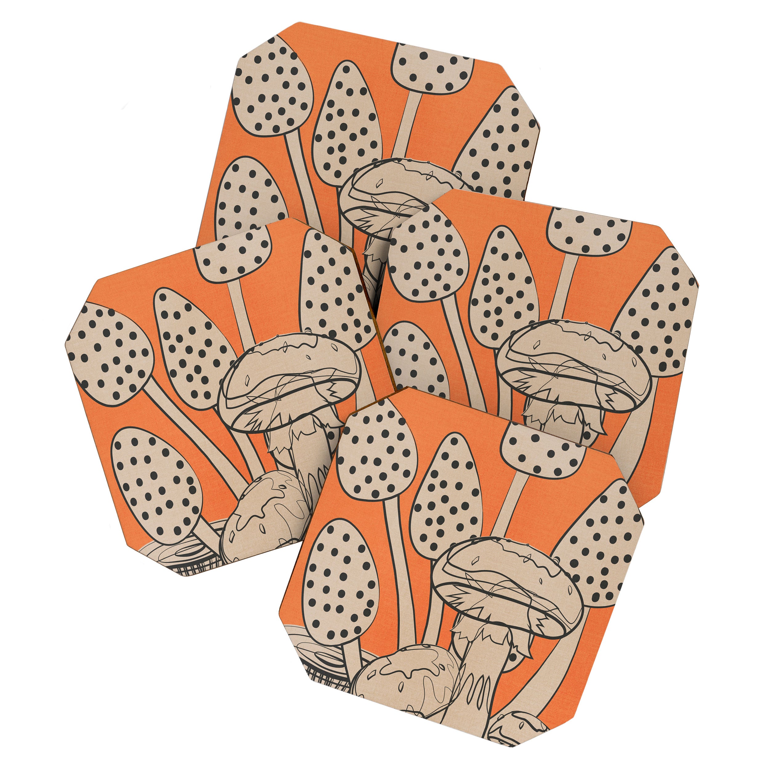 Abstract Mushrooms 2 Coaster Gallery Image 1