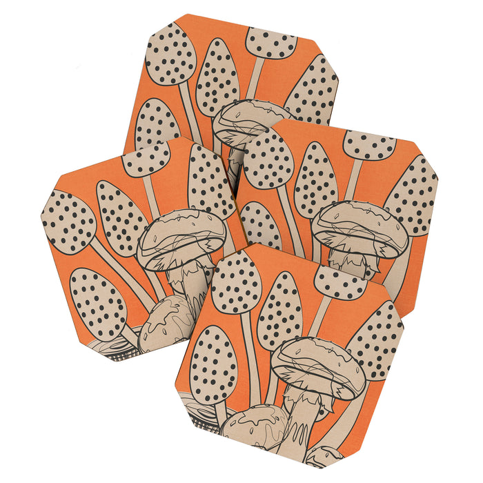 Abstract Mushrooms 2 Coaster Gallery Image 1