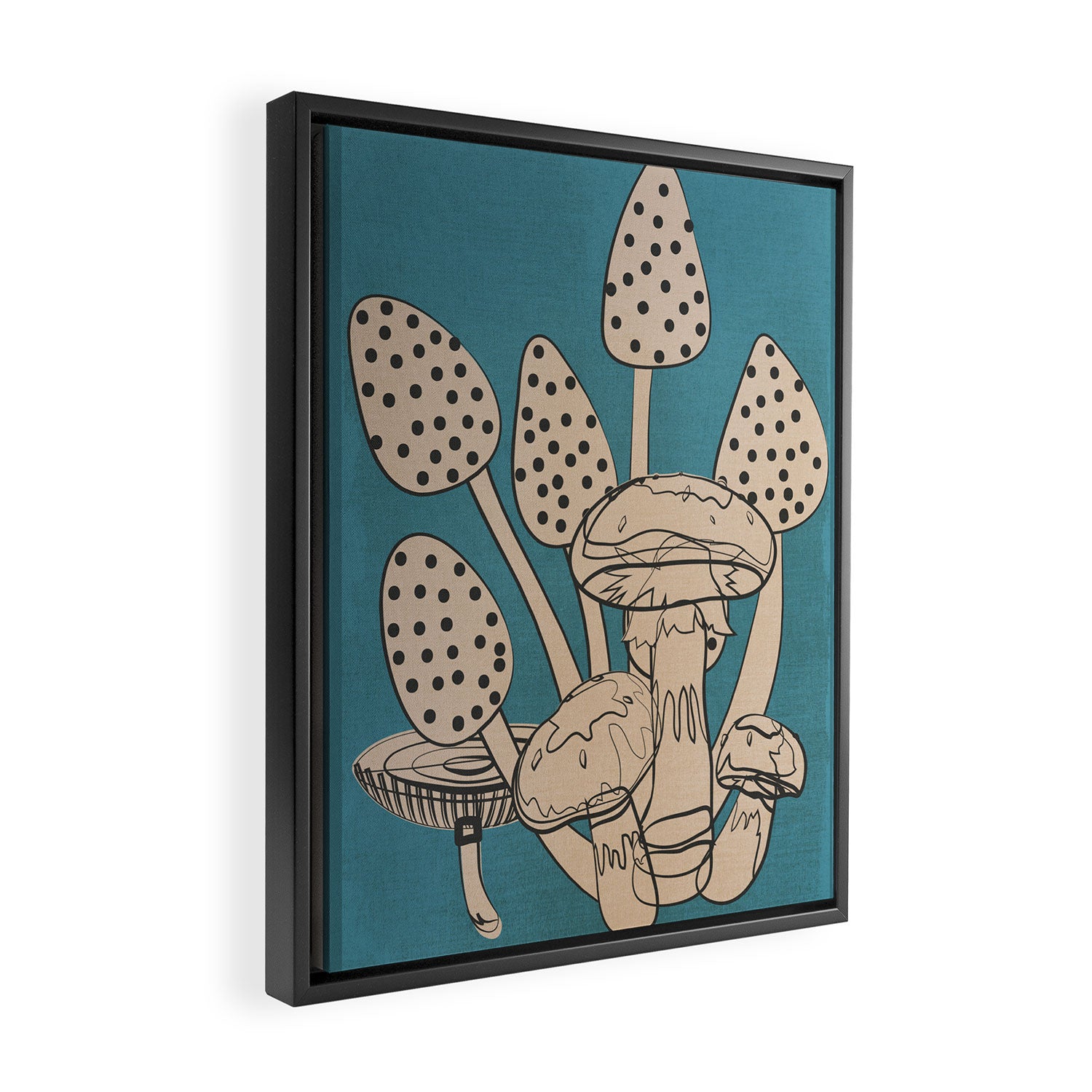 Abstract Mushrooms 3 Framed Canvas Print Gallery Image 2