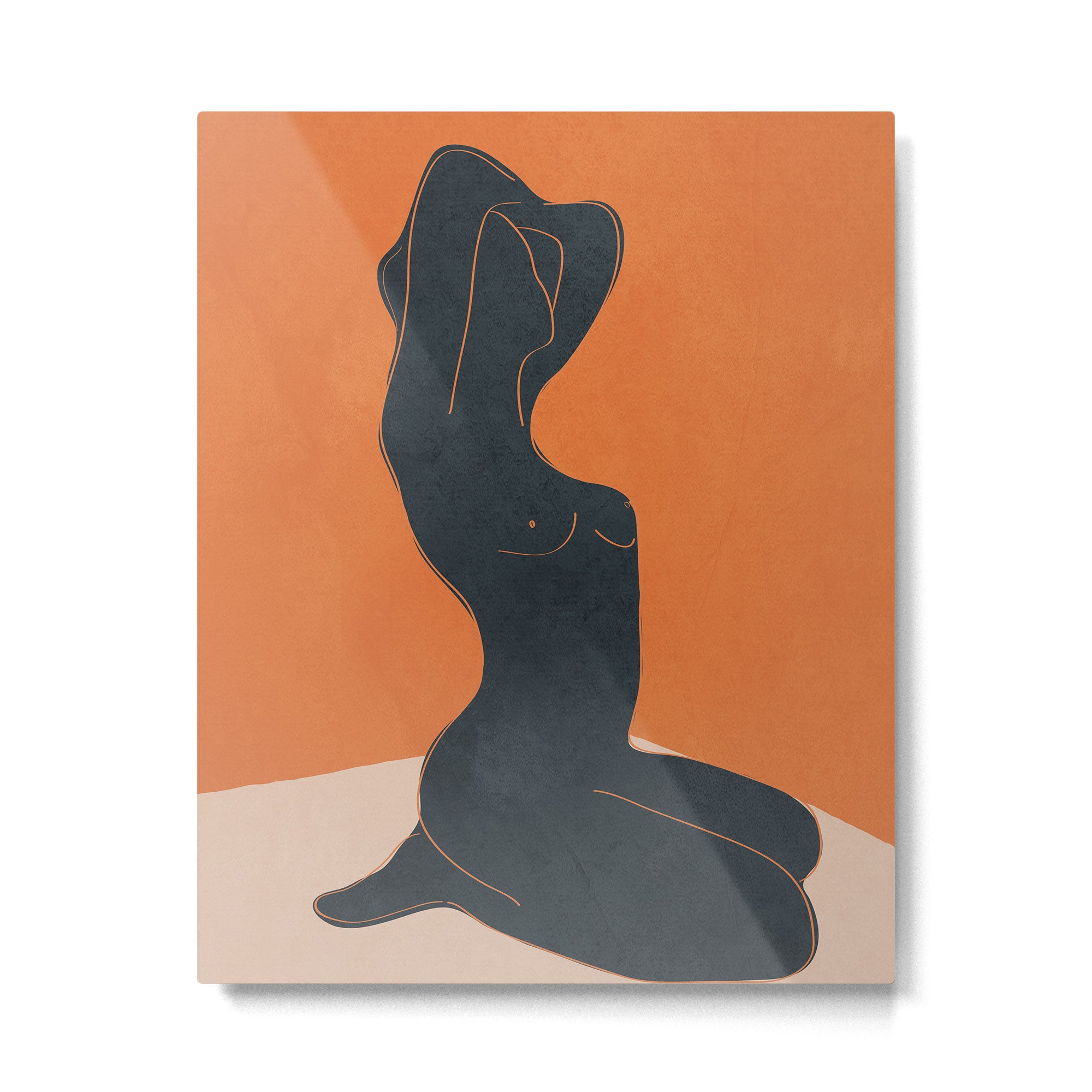 Abstract Nude IV Metal Print Gallery Image 4