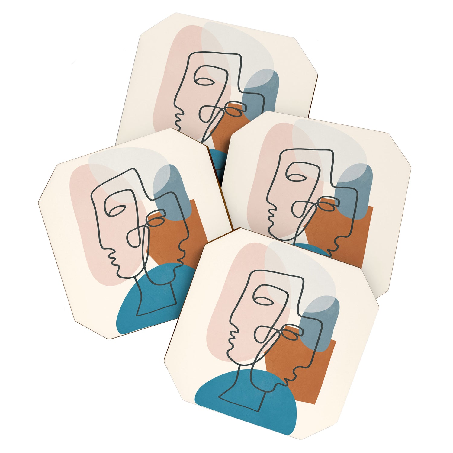 Abstract Profiles 01 Coaster Gallery Image 1