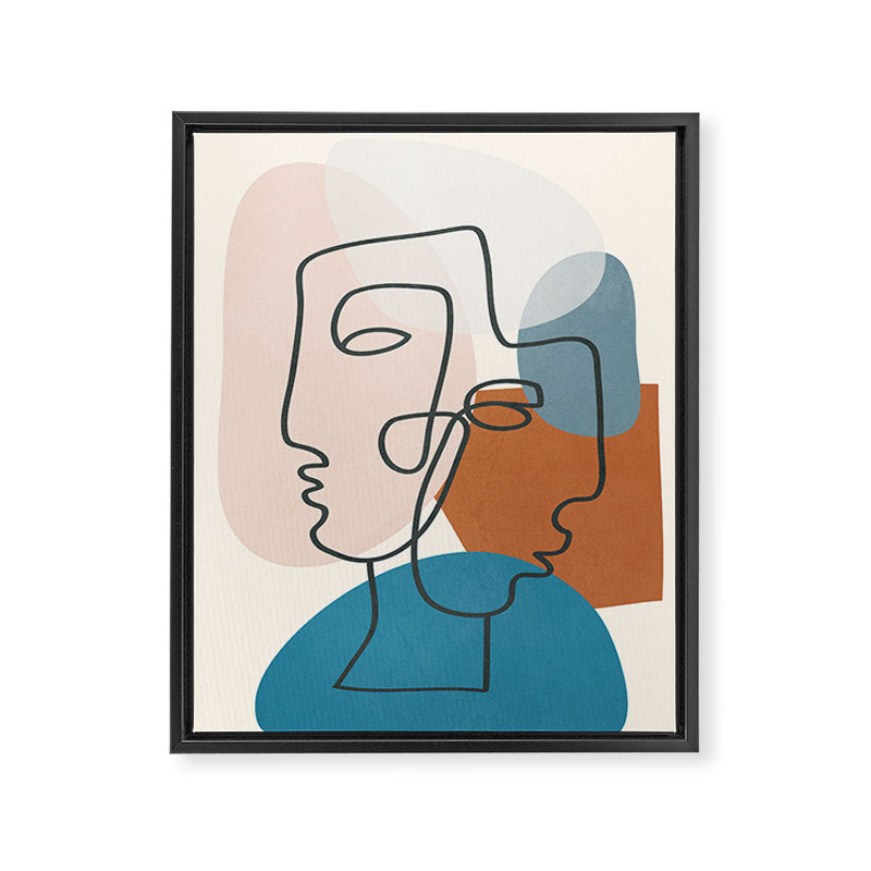 Abstract Profiles 01 Framed Canvas Print Gallery Image 6